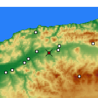 Nearby Forecast Locations - Oued Fodda - Kaart