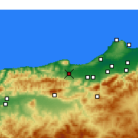 Nearby Forecast Locations - Hadjout - Kaart
