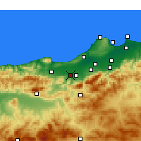Nearby Forecast Locations - El Affroun - Kaart