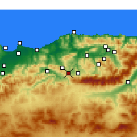 Nearby Forecast Locations - Draâ El Mizan - Kaart