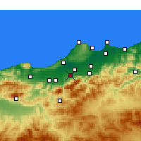 Nearby Forecast Locations - Béni Mered - Kaart