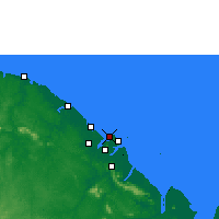 Nearby Forecast Locations - Cayenne - Kaart