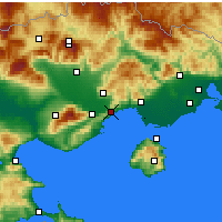 Nearby Forecast Locations - Kavala - Kaart
