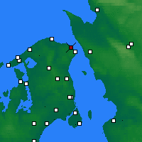 Nearby Forecast Locations - Hellebæk - Kaart