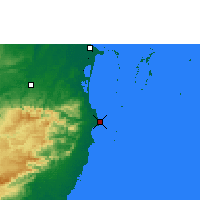 Nearby Forecast Locations - Dangriga - Kaart