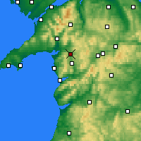 Nearby Forecast Locations - Llyn Trawsfynydd - Kaart