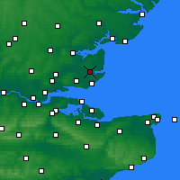 Nearby Forecast Locations - Burnham-on-Crouch - Kaart