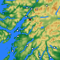 Nearby Forecast Locations - Ballachulish - Kaart