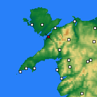 Nearby Forecast Locations - Caernarfon - Kaart