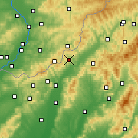Nearby Forecast Locations - Horná Súča - Kaart