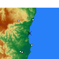 Nearby Forecast Locations - Nambucca Heads - Kaart