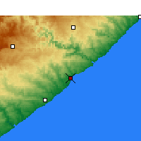 Nearby Forecast Locations - Cintsa Bay - Kaart