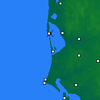 Nearby Forecast Locations - Hvide Sande - Kaart