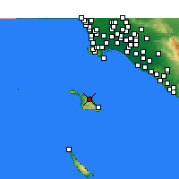 Nearby Forecast Locations - Santa Catalina - Kaart