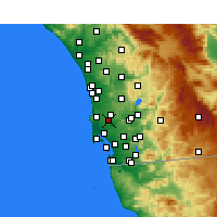Nearby Forecast Locations - San Diego AP/M - Kaart
