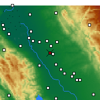 Nearby Forecast Locations - Modesto - Kaart