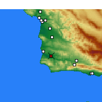Nearby Forecast Locations - Lompoc Airport - Kaart