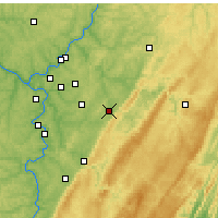 Nearby Forecast Locations - Latrobe - Kaart