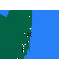 Nearby Forecast Locations - Pompano Beach - Kaart