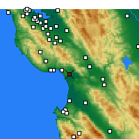 Nearby Forecast Locations - Watsonville - Kaart