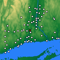 Nearby Forecast Locations - Meriden - Kaart