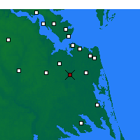 Nearby Forecast Locations - Chesapeake - Kaart