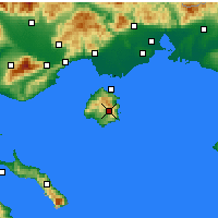 Nearby Forecast Locations - Theologos - Kaart