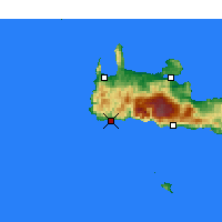 Nearby Forecast Locations - Paleochora - Kaart