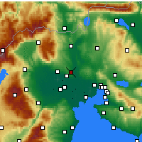 Nearby Forecast Locations - Koufalia - Kaart