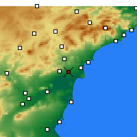 Nearby Forecast Locations - Elche - Kaart