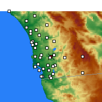 Nearby Forecast Locations - San Diego/Gil. - Kaart