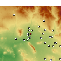 Nearby Forecast Locations - Glendale - Kaart