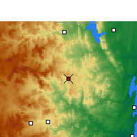 Nearby Forecast Locations - Nongoma - Kaart