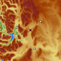 Nearby Forecast Locations - El Maitén - Kaart