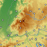 Nearby Forecast Locations - Hinterzarten - Kaart