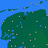 Nearby Forecast Locations - Kollumerland en Nieuwkruisland - Kaart
