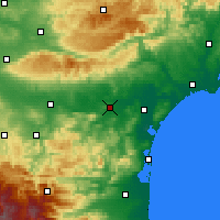 Nearby Forecast Locations - Lézignan-Corbières - Kaart