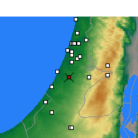 Nearby Forecast Locations - Kfar HaRif - Kaart