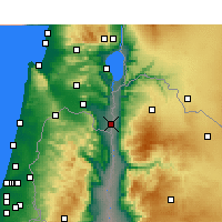 Nearby Forecast Locations - Kfar Ruppin - Kaart