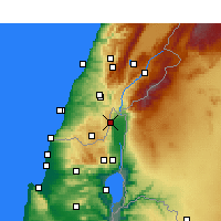 Nearby Forecast Locations - Kirjat Sjmona - Kaart