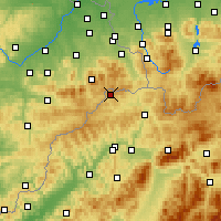 Nearby Forecast Locations - Horní Lomná - Kaart