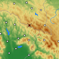 Nearby Forecast Locations - Żubracze - Kaart