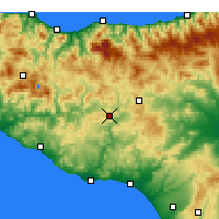 Nearby Forecast Locations - Caltanissetta - Kaart