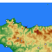 Nearby Forecast Locations - Termini Imerese - Kaart
