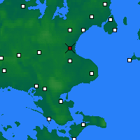 Nearby Forecast Locations - Køge - Kaart