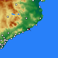 Nearby Forecast Locations - Lloret de Mar - Kaart