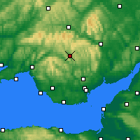 Nearby Forecast Locations - Merthyr Tydfil - Kaart