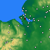 Nearby Forecast Locations - Bebington - Kaart