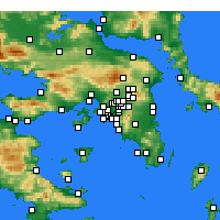 Nearby Forecast Locations - Kallithea - Kaart