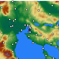 Nearby Forecast Locations - Kalamaria - Kaart